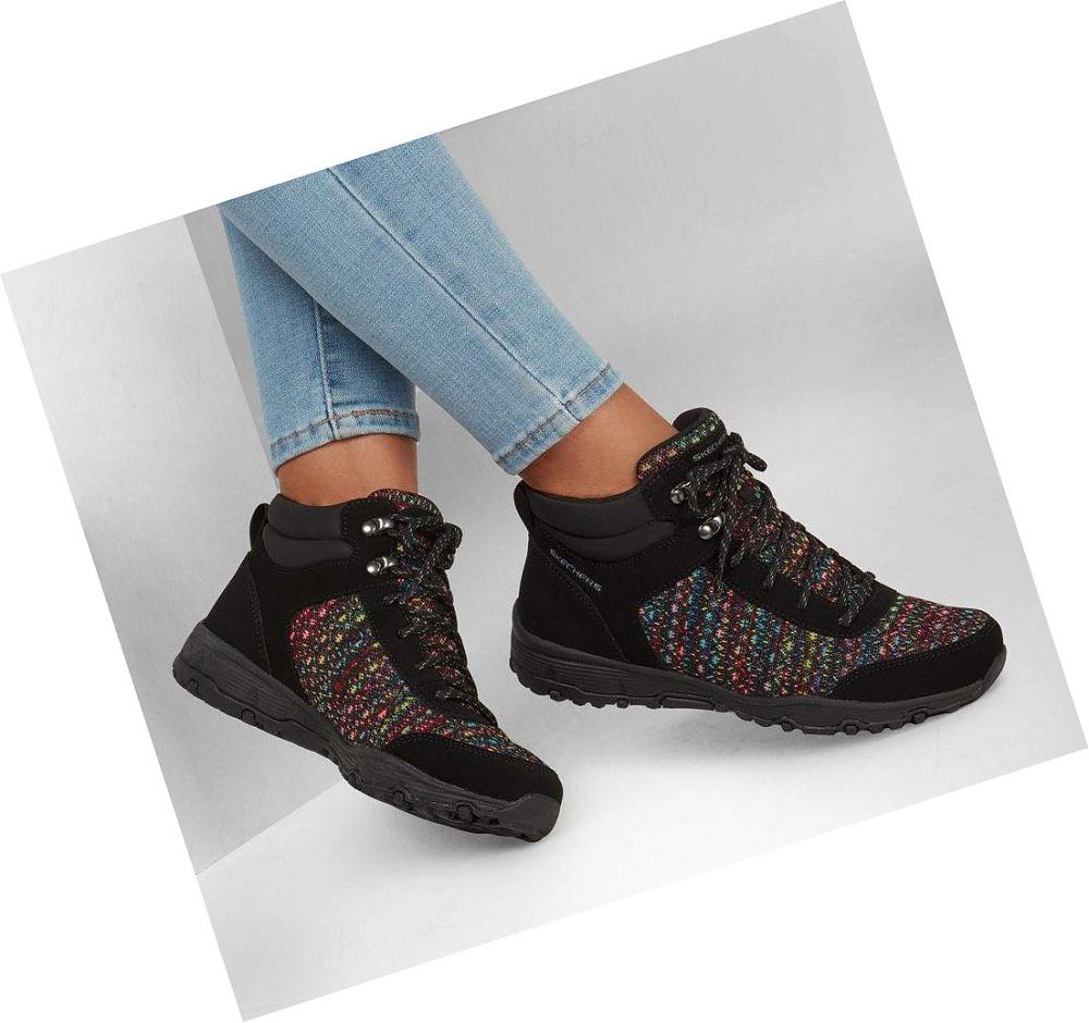 Zapatos De Senderismo Skechers Seager Hiker - Art-Beat Mujer Negras Multicolor | 68518_AR