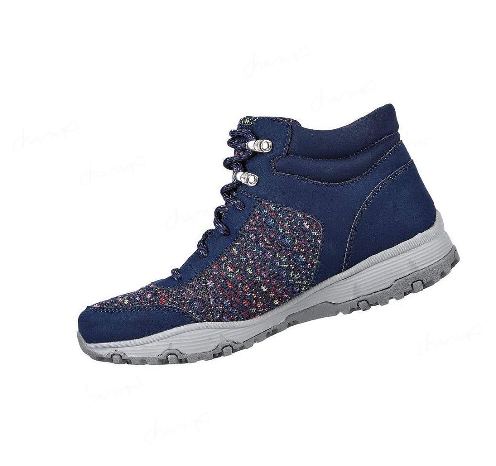 Zapatos De Senderismo Skechers Seager Hiker - Art-Beat Mujer Azul Marino Multicolor | 6853B_AR