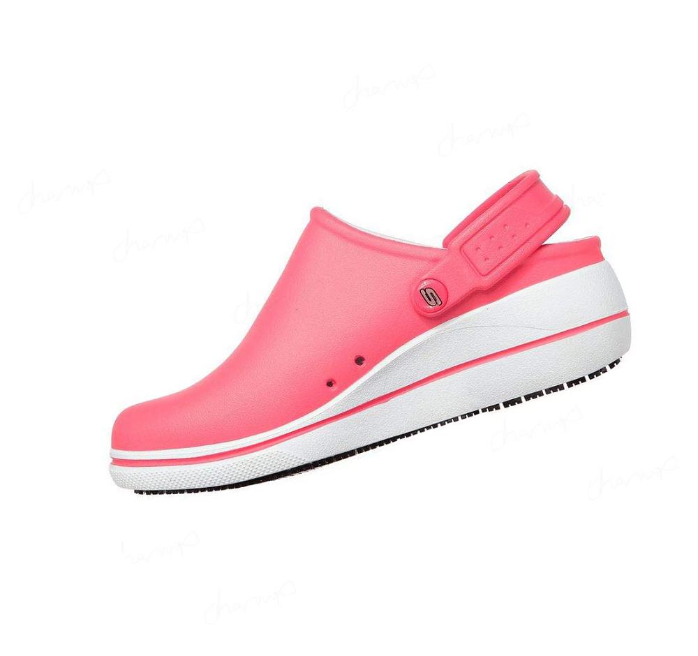 Zapatos De Trabajo Skechers Amreli Mujer Rosas Blancas | A8213_AR