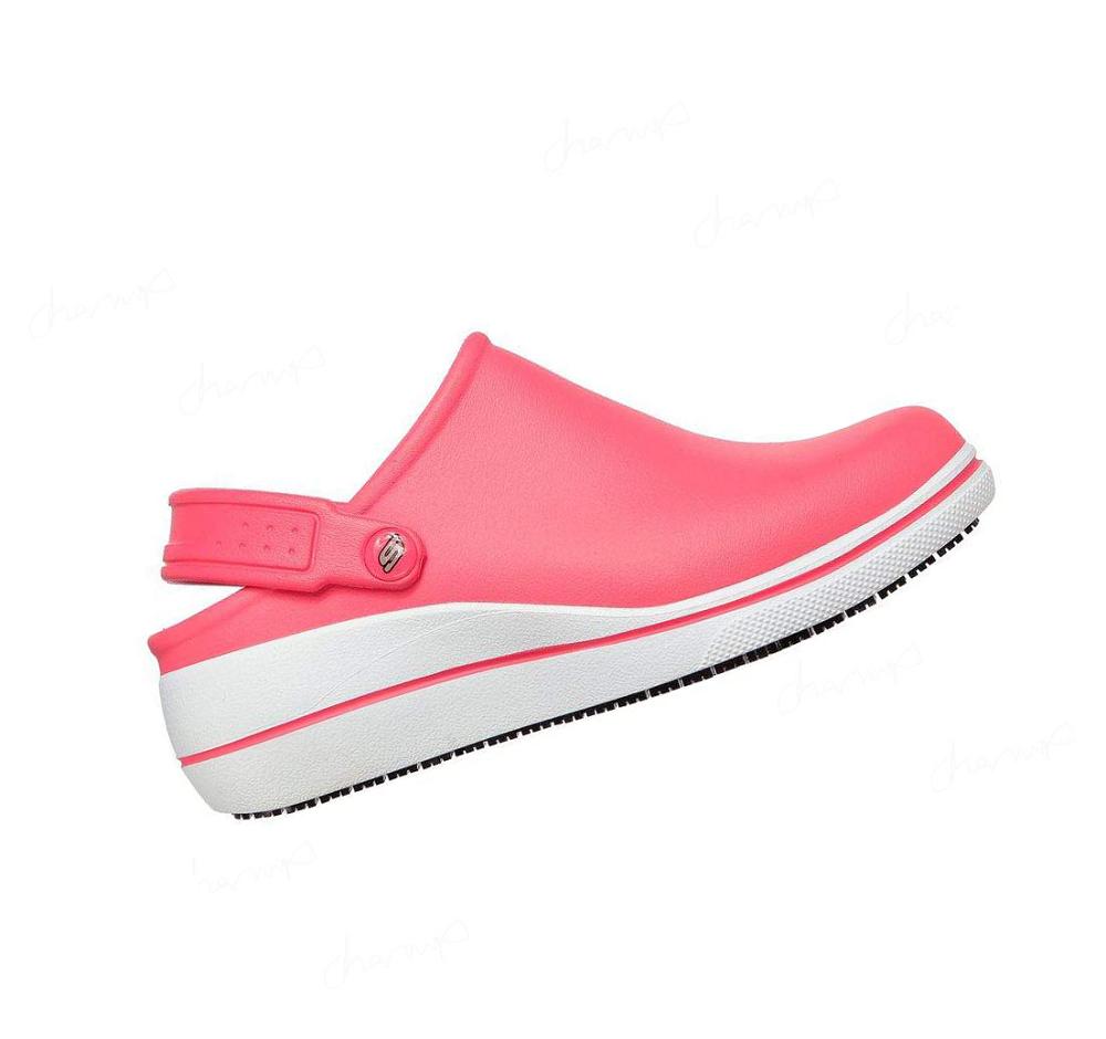 Zapatos De Trabajo Skechers Amreli Mujer Rosas Blancas | A8213_AR