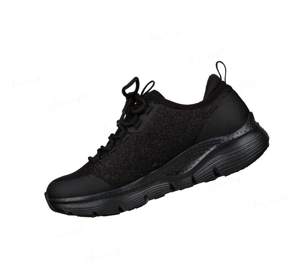 Zapatos De Trabajo Skechers Arch Fit SR - Visalia Mujer Negras | 3896B_AR