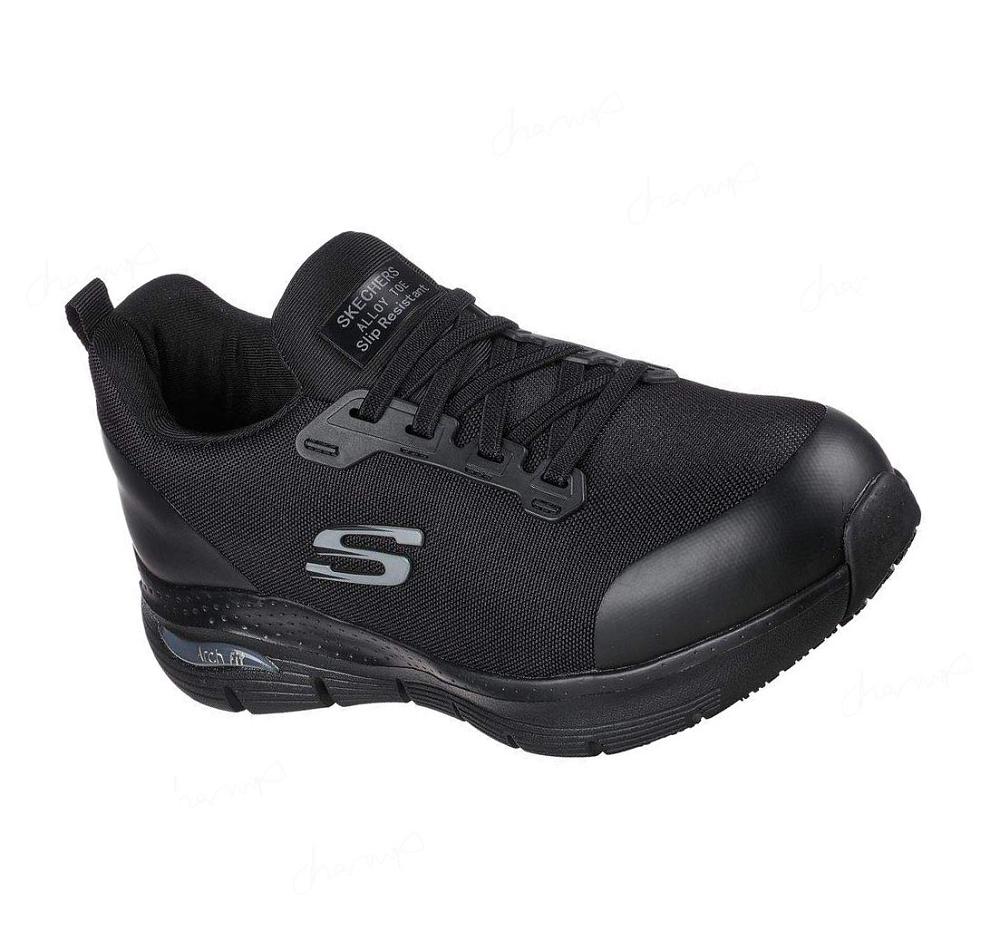 Zapatos De Trabajo Skechers Arch Fit SR - Evzan Mujer Negras | 39A6R_AR