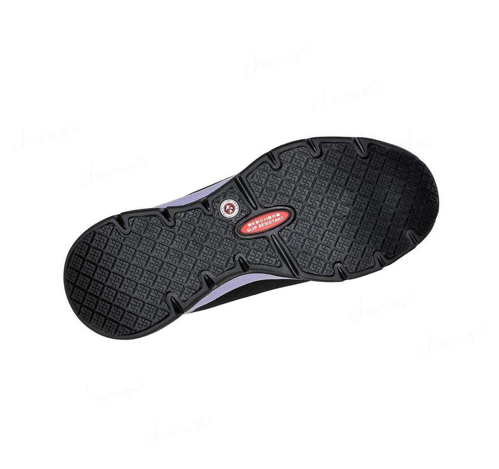 Zapatos De Trabajo Skechers Arch Fit SR - Evzan Mujer Negras Moradas | 39T1E_AR