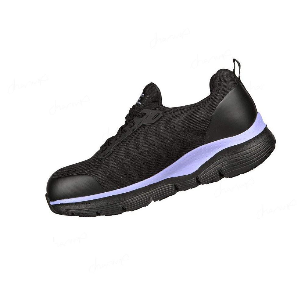 Zapatos De Trabajo Skechers Arch Fit SR - Evzan Mujer Negras Moradas | 39T1E_AR