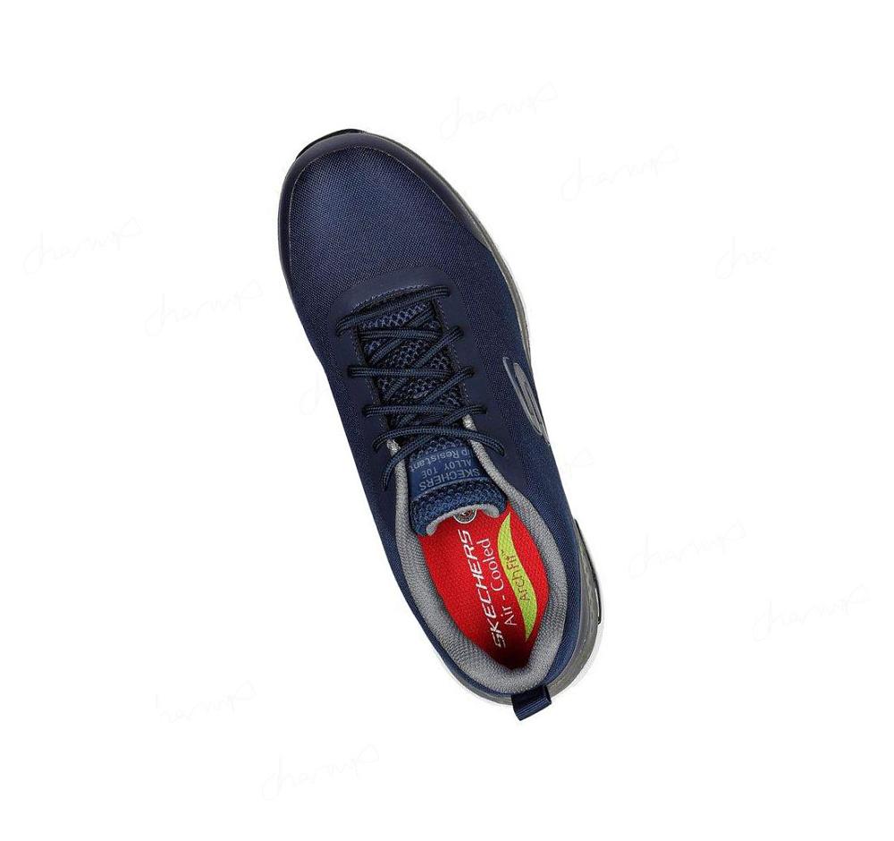 Zapatos De Trabajo Skechers Arch Fit SR - Ringstap Alloy Puntera Hombre Azul Marino | T036C_AR