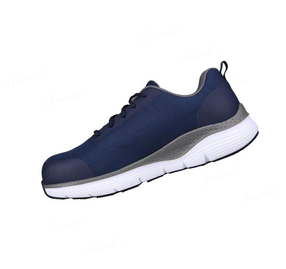 Zapatos De Trabajo Skechers Arch Fit SR - Ringstap Alloy Puntera Hombre Azul Marino | T036C_AR