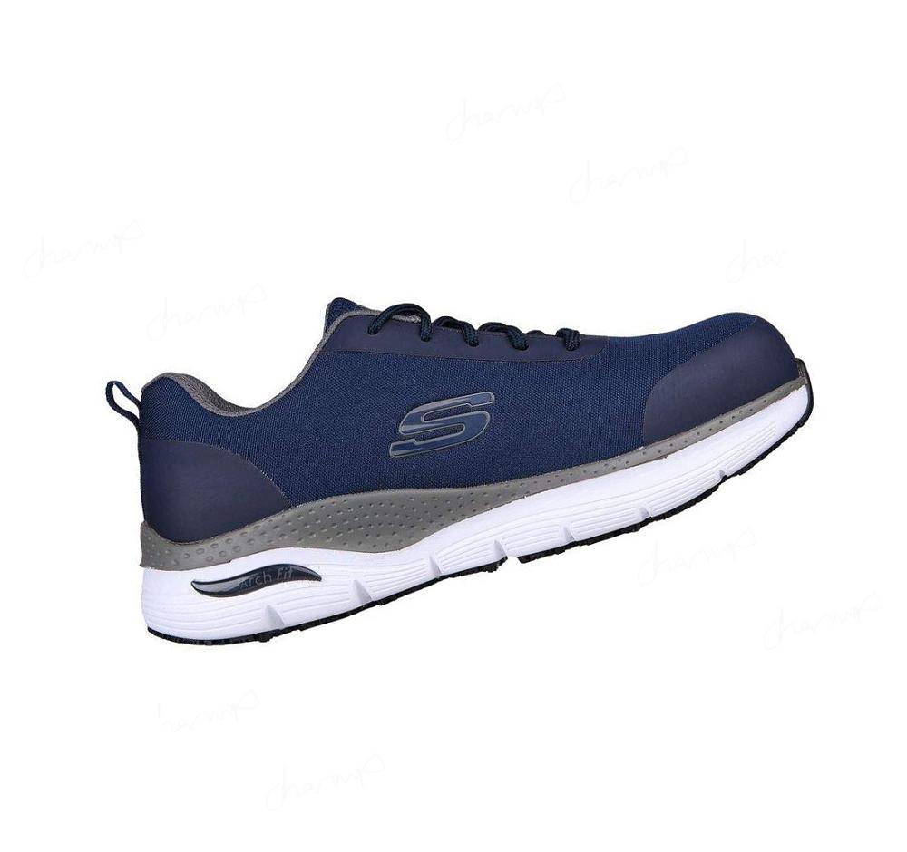 Zapatos De Trabajo Skechers Arch Fit SR - Ringstap Alloy Puntera Hombre Azul Marino | T036C_AR