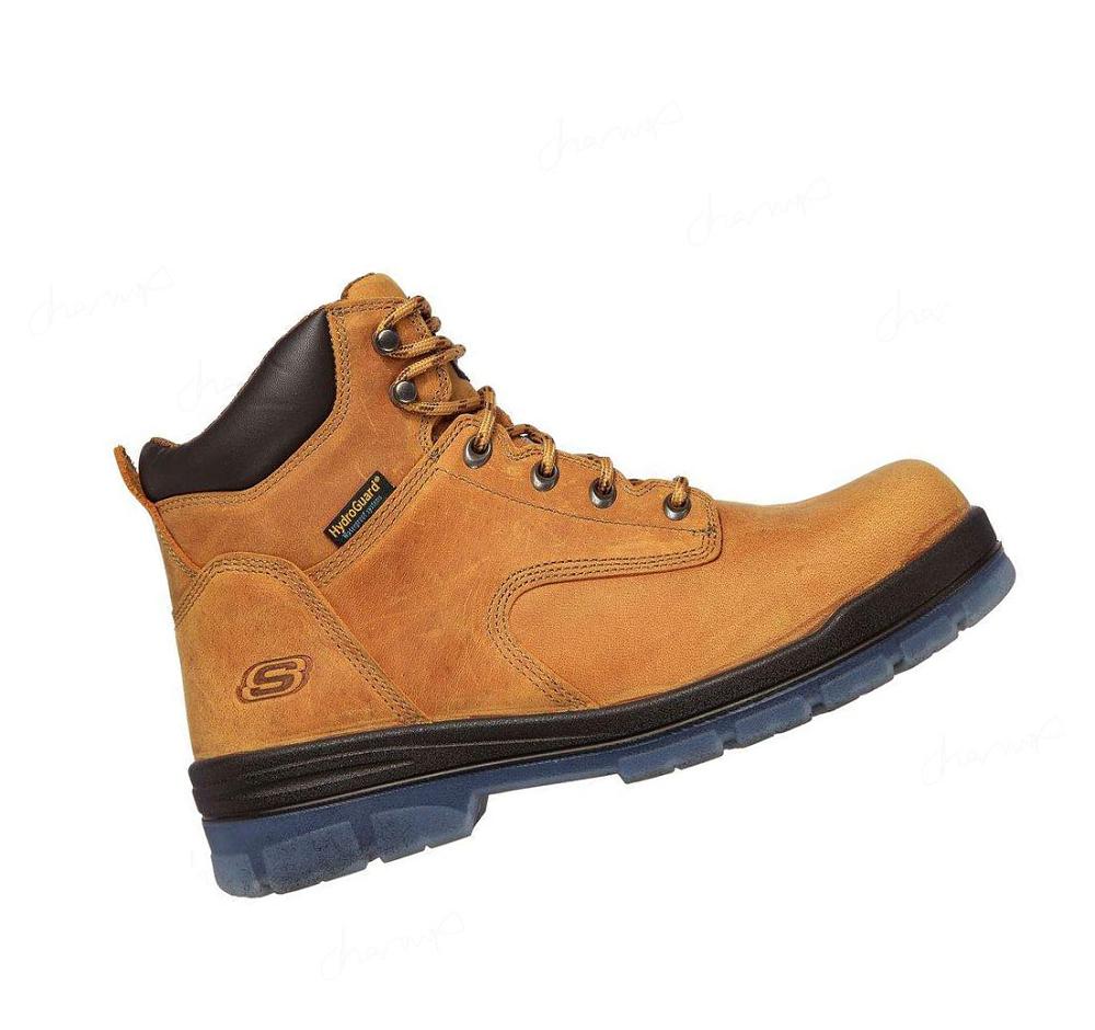 Zapatos De Trabajo Skechers Argum - Alkova ST WP Hombre Marrones | AT36W_AR