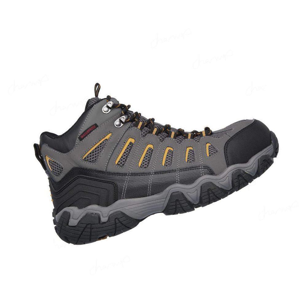 Zapatos De Trabajo Skechers Blais - Bixford ST Hombre Gris Oscuro | 5586B_AR