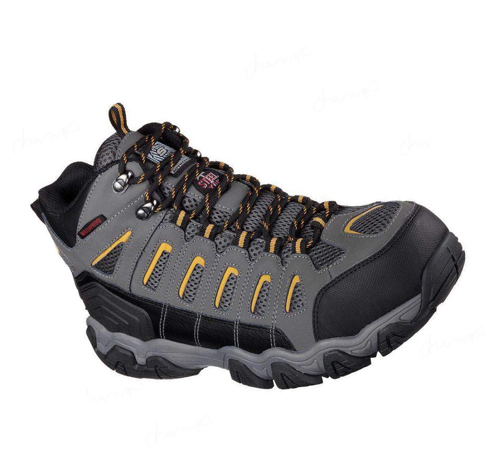 Zapatos De Trabajo Skechers Blais - Bixford ST Hombre Gris Oscuro | 5586B_AR