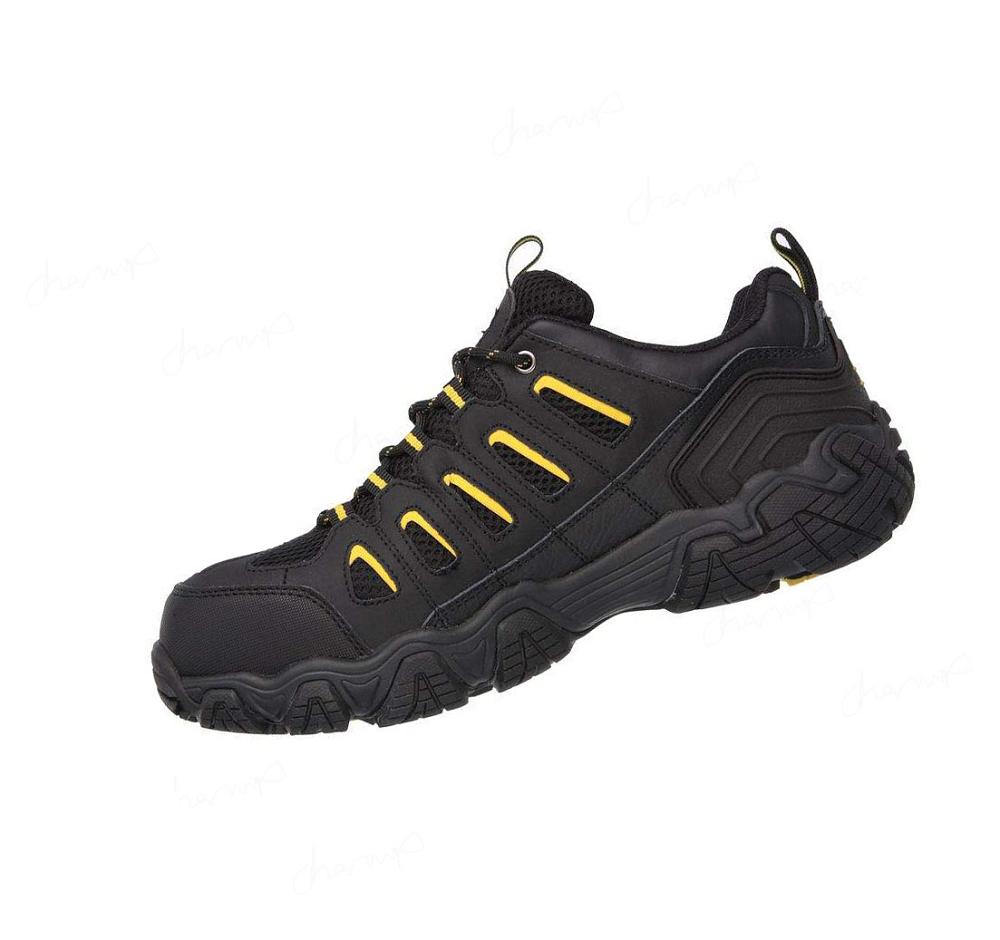 Zapatos De Trabajo Skechers Blais ST Hombre Negras Amarillo | 5011E_AR