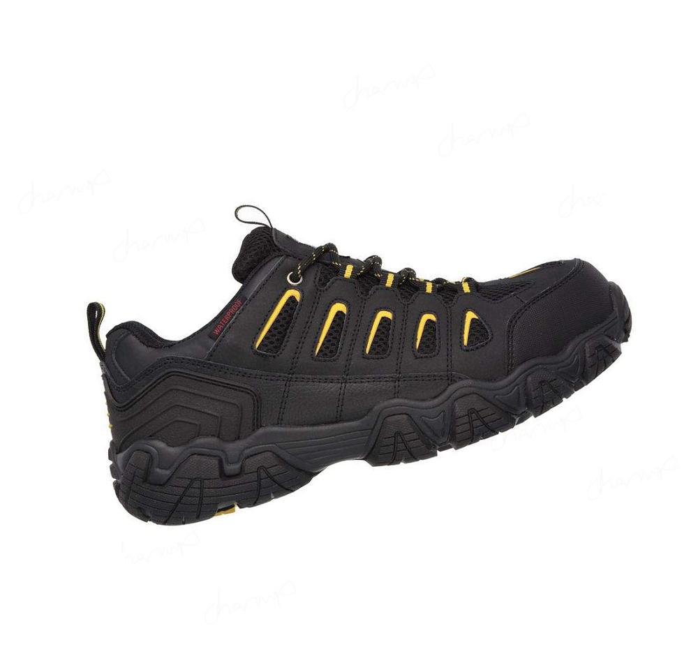 Zapatos De Trabajo Skechers Blais ST Hombre Negras Amarillo | 5011E_AR