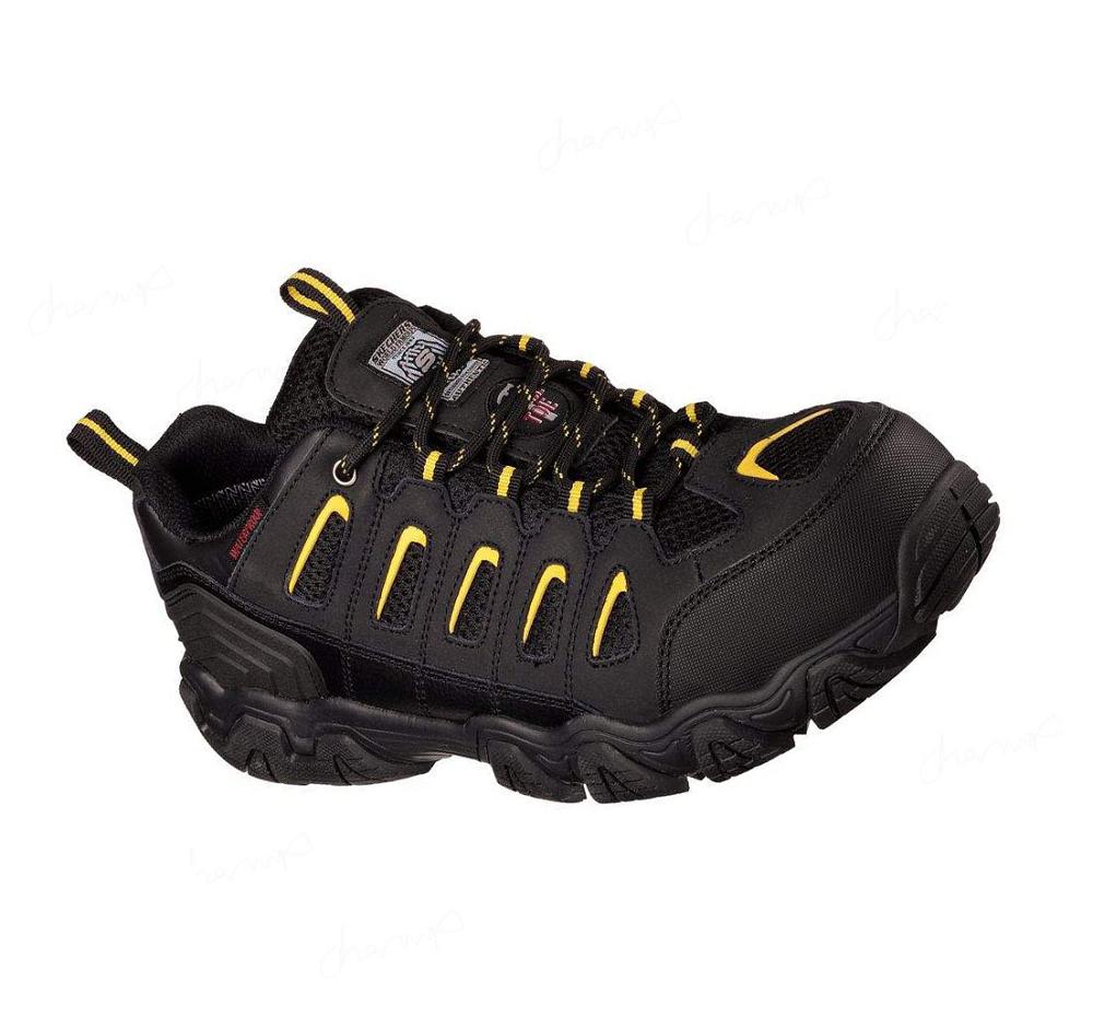 Zapatos De Trabajo Skechers Blais ST Hombre Negras Amarillo | 5011E_AR