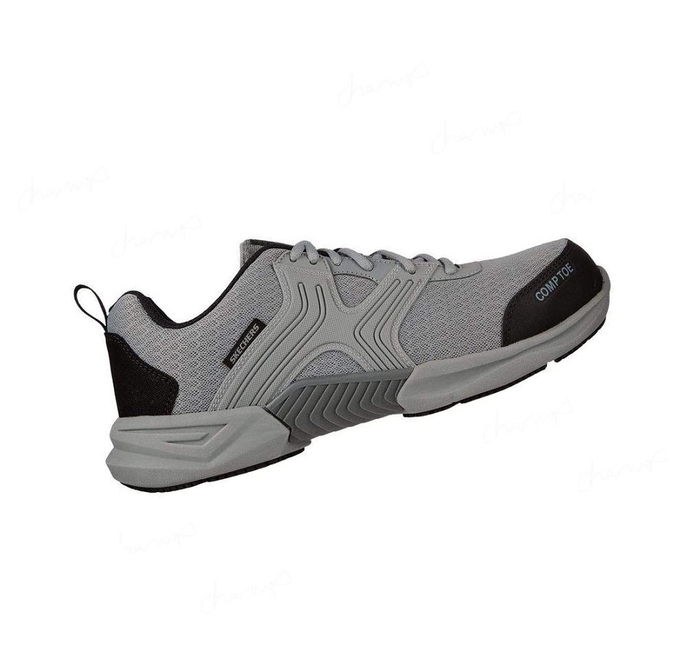 Zapatos De Trabajo Skechers Bomal Comp Puntera Hombre Gris | A8110_AR