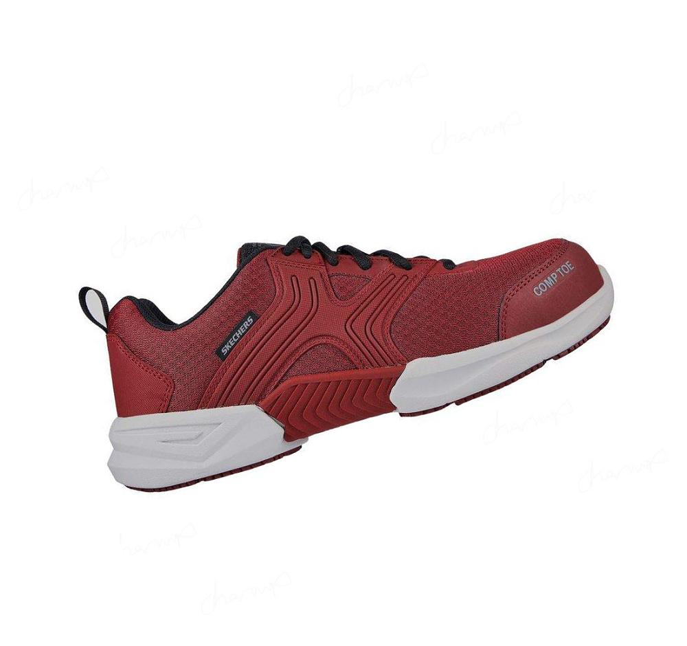 Zapatos De Trabajo Skechers Bomal Comp Puntera Hombre Burdeos | A836A_AR