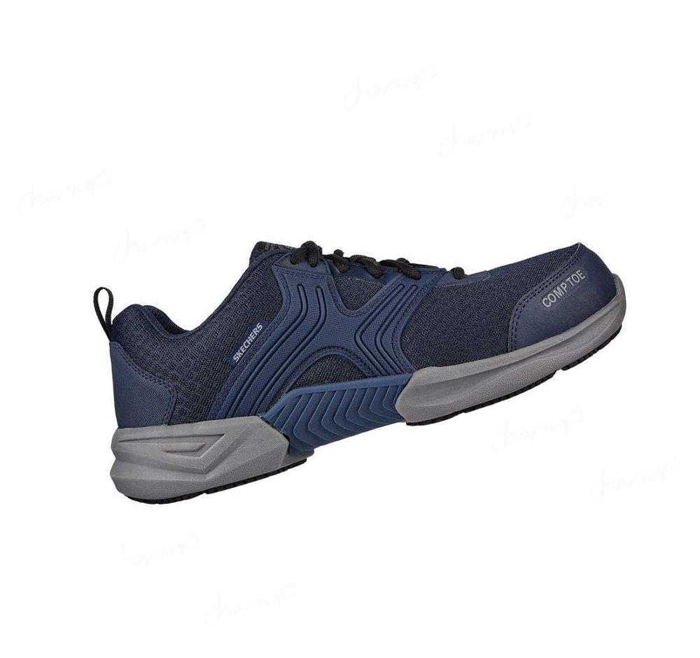 Zapatos De Trabajo Skechers Bomal Comp Puntera Hombre Azul Marino | AT86K_AR