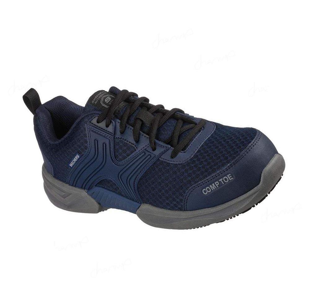 Zapatos De Trabajo Skechers Bomal Comp Puntera Hombre Azul Marino | AT86K_AR