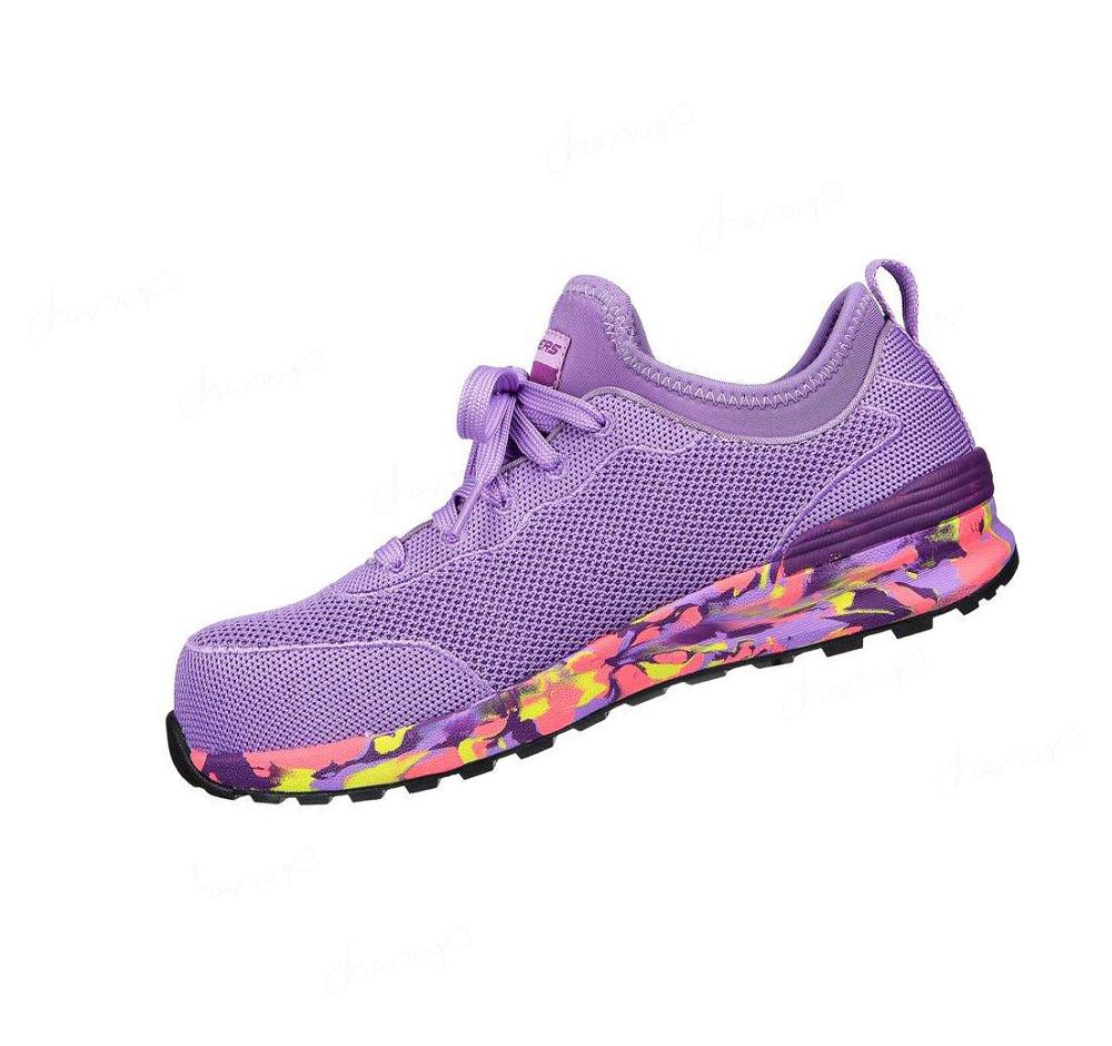 Zapatos De Trabajo Skechers Bulklin - Balran Comp Puntera Mujer Moradas Multicolor | 5596L_AR