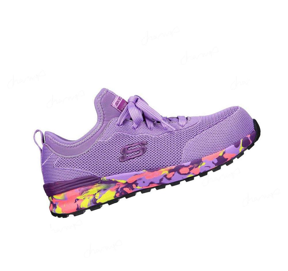 Zapatos De Trabajo Skechers Bulklin - Balran Comp Puntera Mujer Moradas Multicolor | 5596L_AR