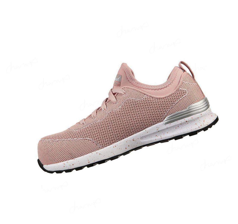 Zapatos De Trabajo Skechers Bulklin - Balran Comp Puntera Mujer Rosas | 55T1A_AR