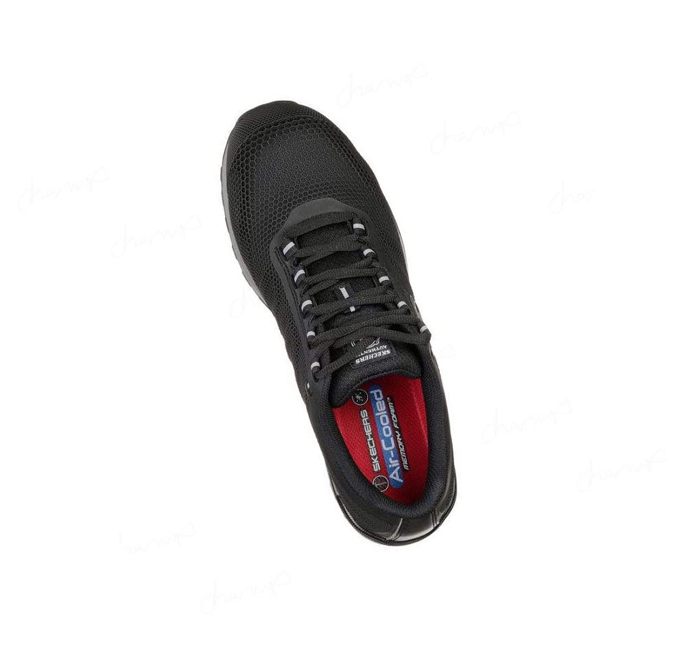 Zapatos De Trabajo Skechers Bulklin Comp Puntera Hombre Negras | 5636R_AR