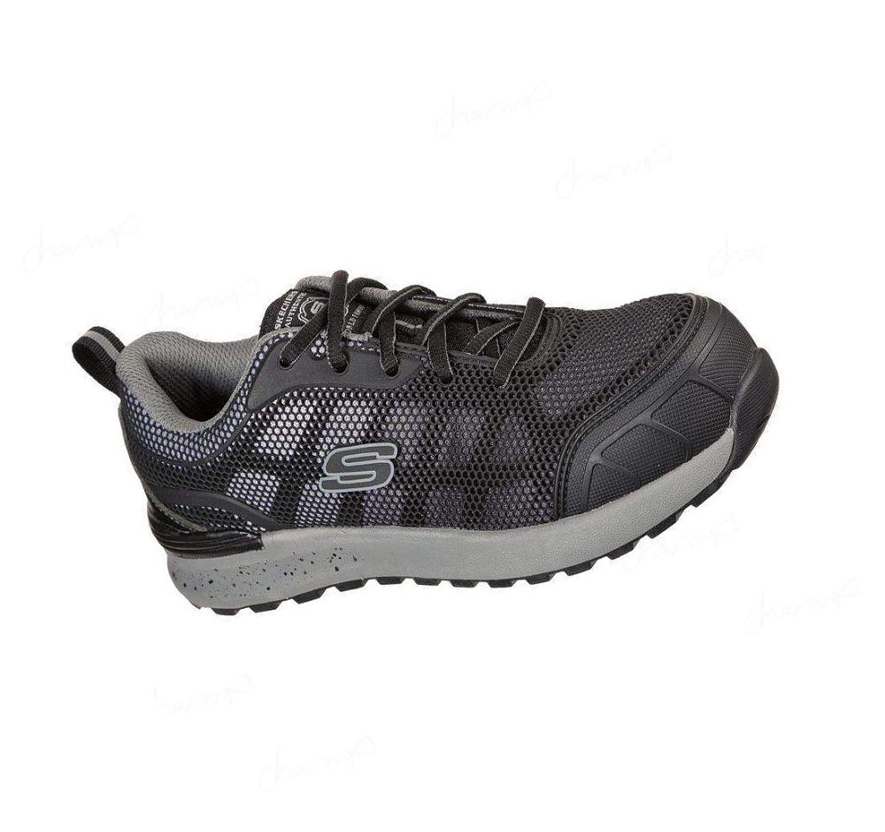 Zapatos De Trabajo Skechers Bulklin - Lyndale Comp Puntera Mujer Negras Gris | 5896R_AR