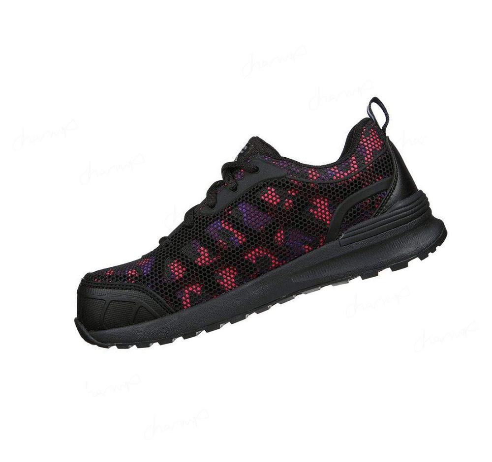 Zapatos De Trabajo Skechers Bulklin - Lyndale Comp Puntera Mujer Negras Multicolor | 59A65_AR