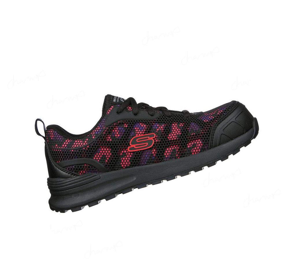 Zapatos De Trabajo Skechers Bulklin - Lyndale Comp Puntera Mujer Negras Multicolor | 59A65_AR