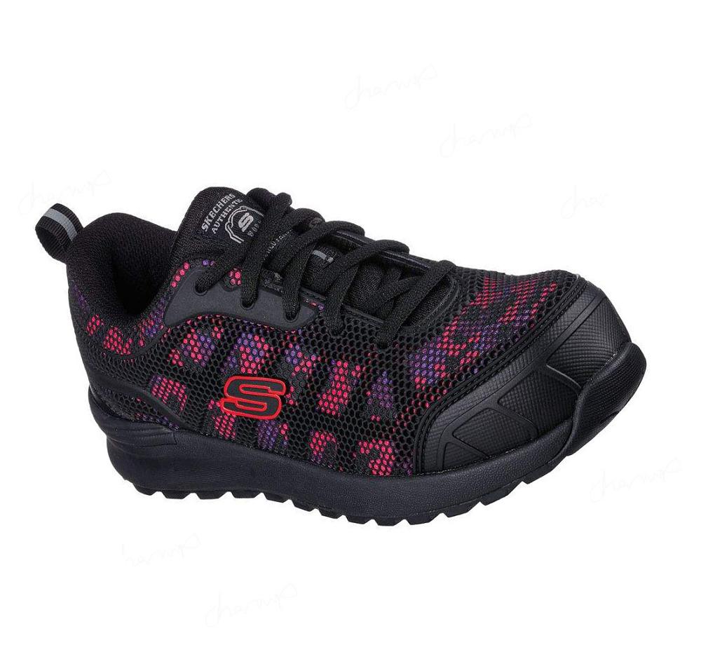 Zapatos De Trabajo Skechers Bulklin - Lyndale Comp Puntera Mujer Negras Multicolor | 59A65_AR