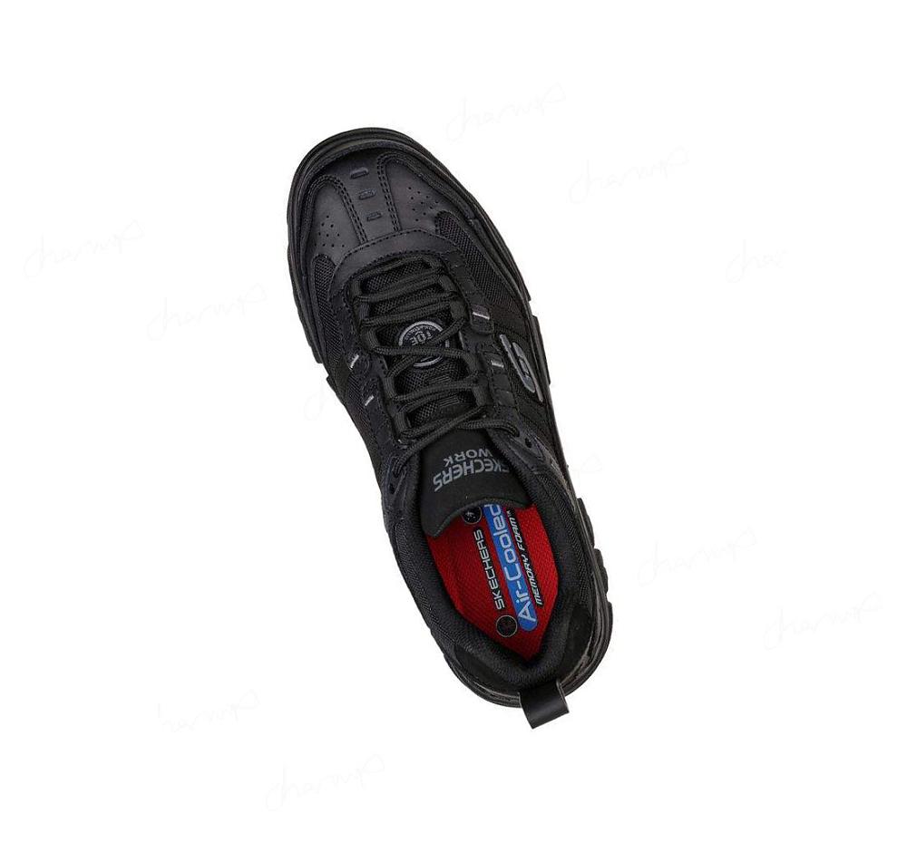 Zapatos De Trabajo Skechers Burgin - Sawda Hombre Negras | 50365_AR