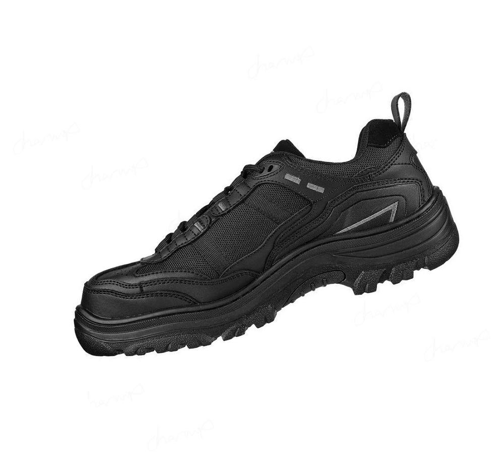 Zapatos De Trabajo Skechers Burgin - Sawda Hombre Negras | 50365_AR