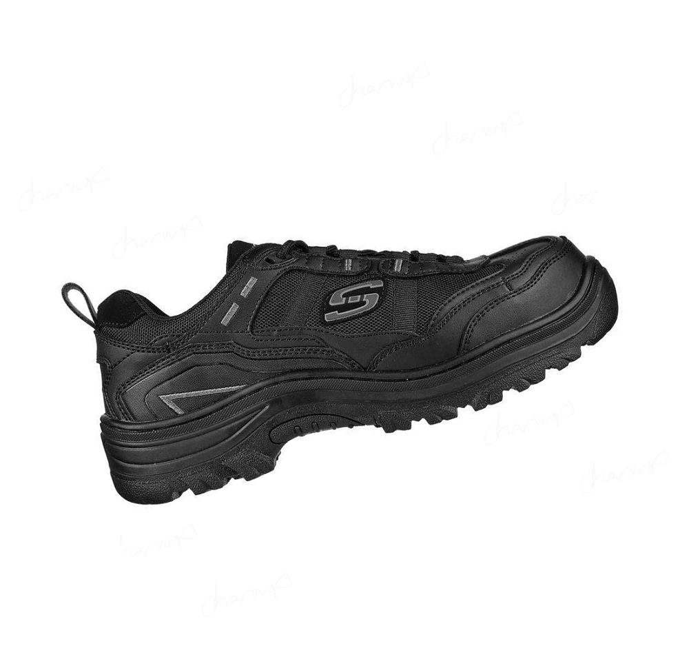 Zapatos De Trabajo Skechers Burgin - Sawda Hombre Negras | 50365_AR