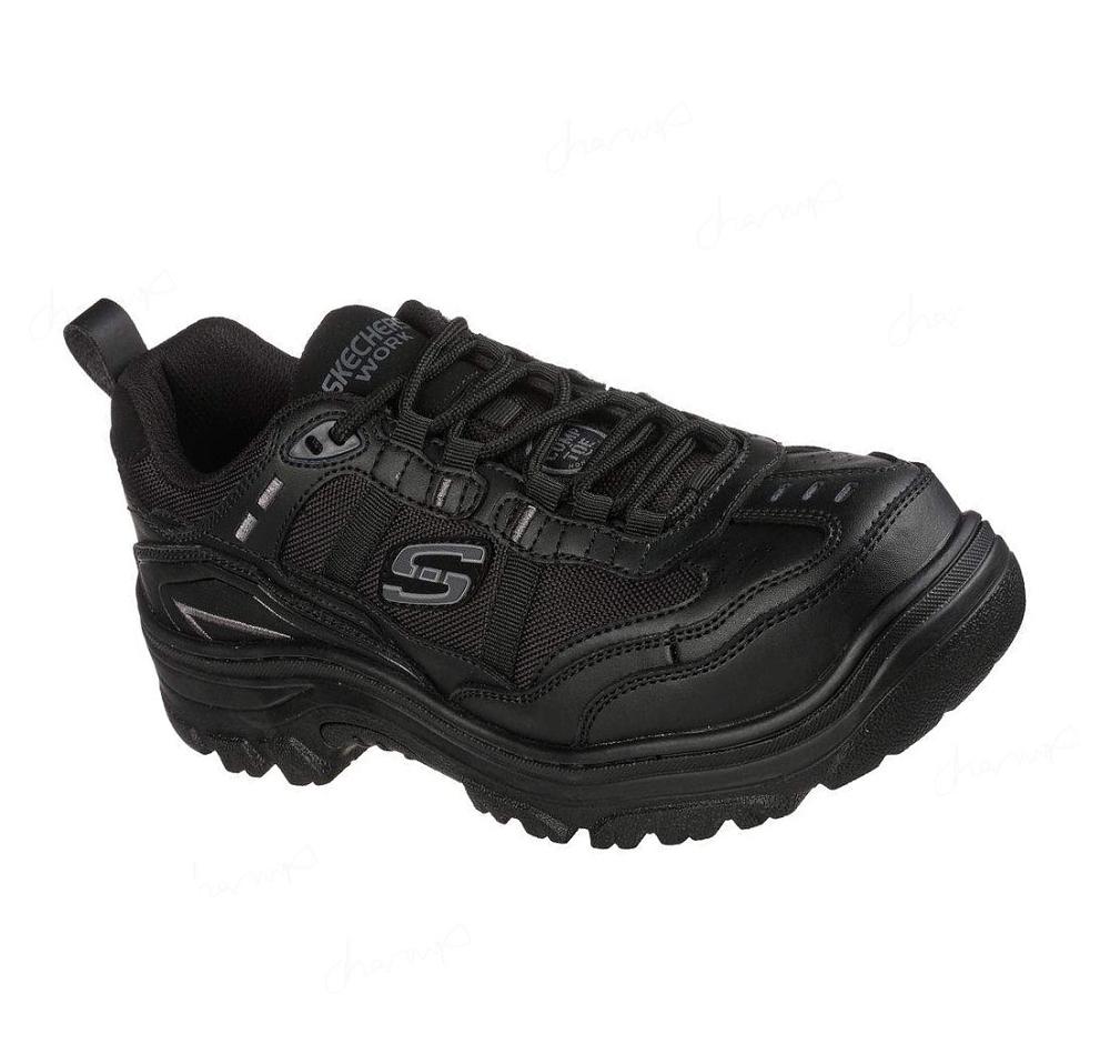 Zapatos De Trabajo Skechers Burgin - Sawda Hombre Negras | 50365_AR