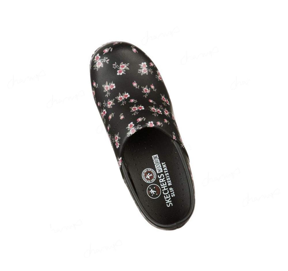 Zapatos De Trabajo Skechers Clog SR - Candaba Mujer Negras Rosas | 51A6A_AR