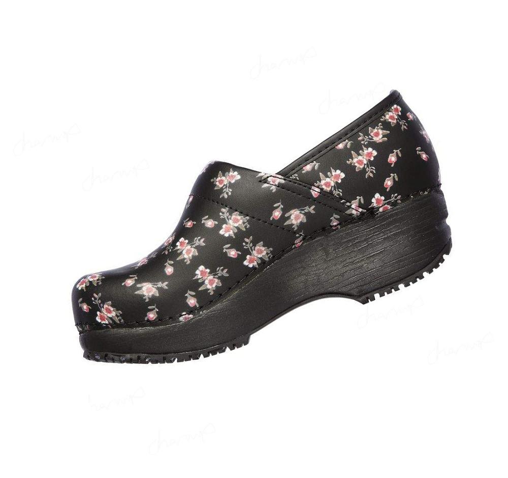 Zapatos De Trabajo Skechers Clog SR - Candaba Mujer Negras Rosas | 51A6A_AR