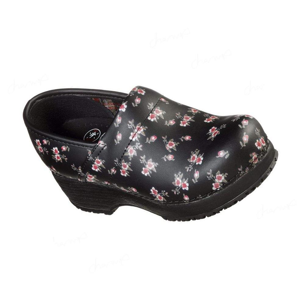 Zapatos De Trabajo Skechers Clog SR - Candaba Mujer Negras Rosas | 51A6A_AR