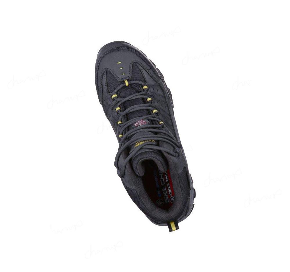 Zapatos De Trabajo Skechers Delleker - Lakehead ST Hombre Negras Amarillo | 53610_AR