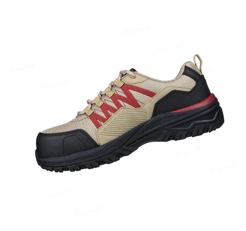 Zapatos De Trabajo Skechers Fannter - Lizal Comp Puntera Mujer Gris Marrones Burdeos | A1T13_AR