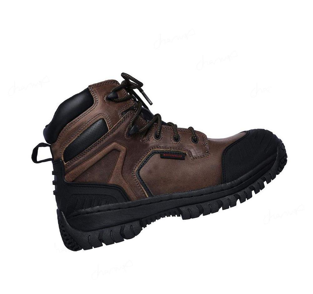 Zapatos De Trabajo Skechers Hartan - Caledon WP Hombre Marrones | 6086K_AR