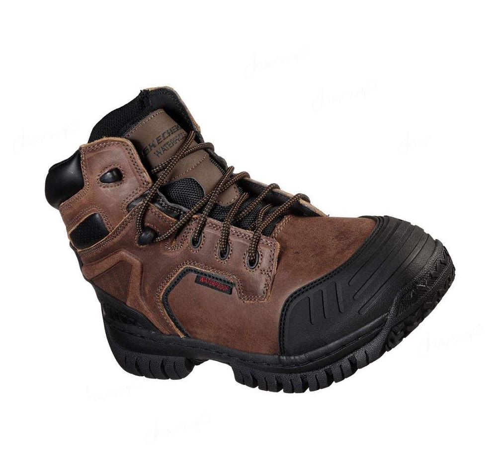 Zapatos De Trabajo Skechers Hartan - Caledon WP Hombre Marrones | 6086K_AR