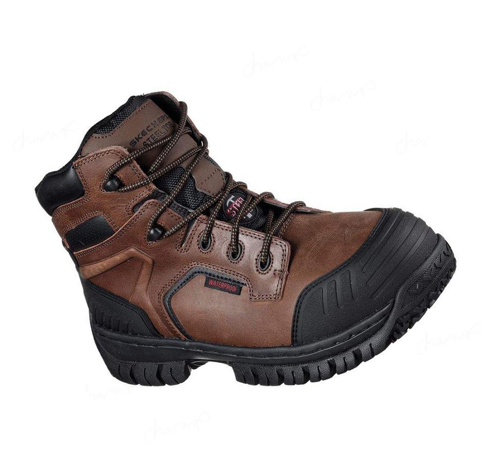 Zapatos De Trabajo Skechers Hartan - Onkin ST WP Hombre Marrones Oscuro | 5261X_AR