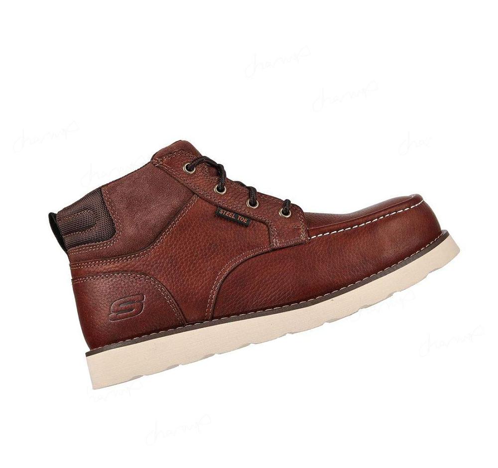 Zapatos De Trabajo Skechers Kadmiel - Kaed ST Hombre Marrones Oscuro | 5536A_AR