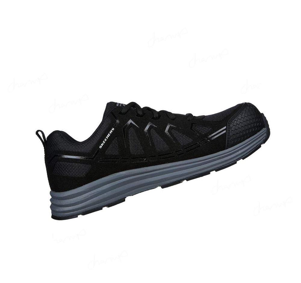 Zapatos De Trabajo Skechers Malad II Comp Puntera Hombre Negras | AT110_AR