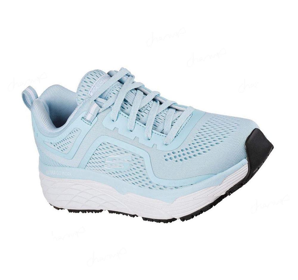 Zapatos De Trabajo Skechers Max Cushioning Elite SR - Banham Mujer Azules Claro | 3621A_AR