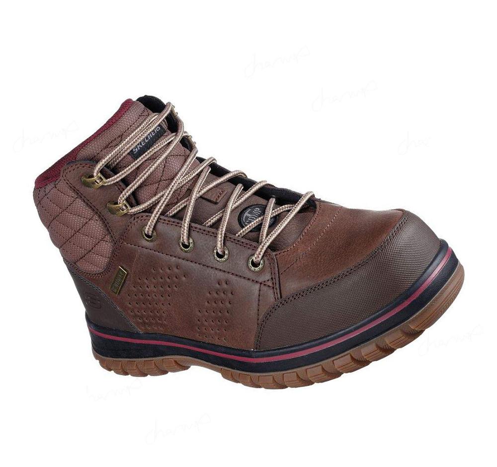 Zapatos De Trabajo Skechers McColl Comp Puntera Mujer Marrones | 5TA6A_AR