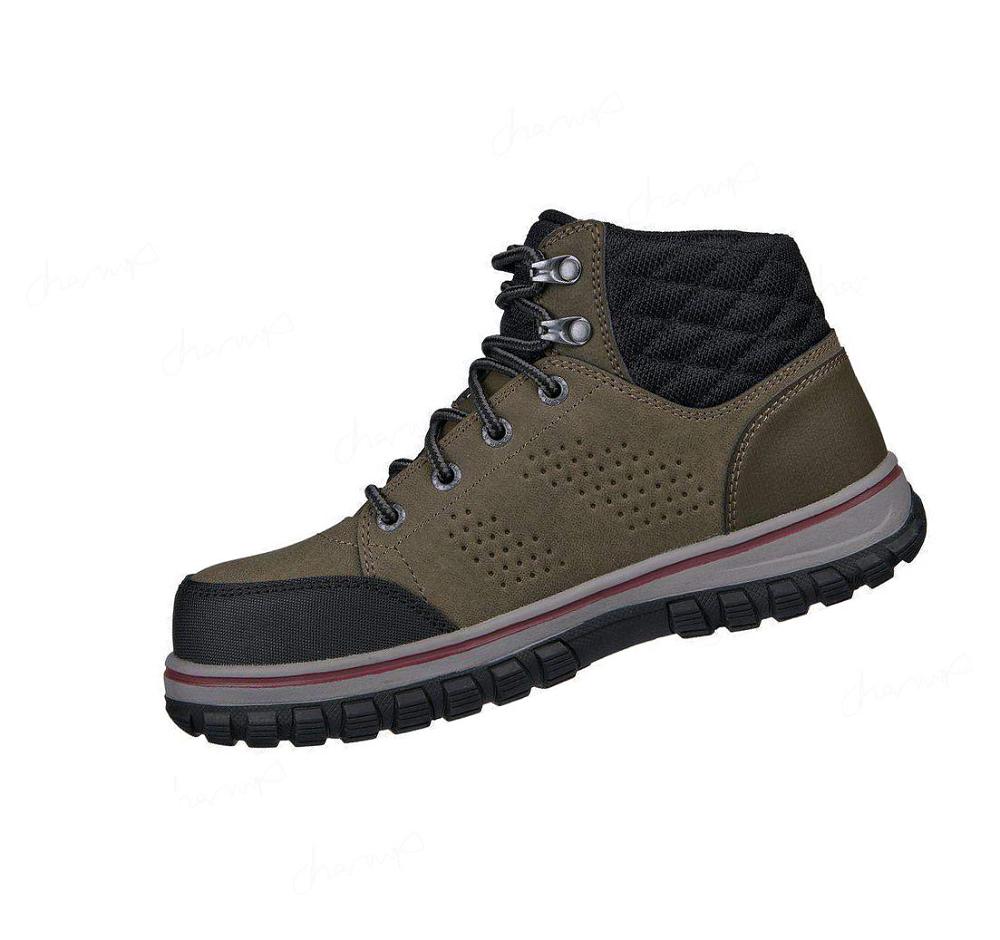 Zapatos De Trabajo Skechers McColl Comp Puntera Mujer Verde Negras | 5TT1Q_AR