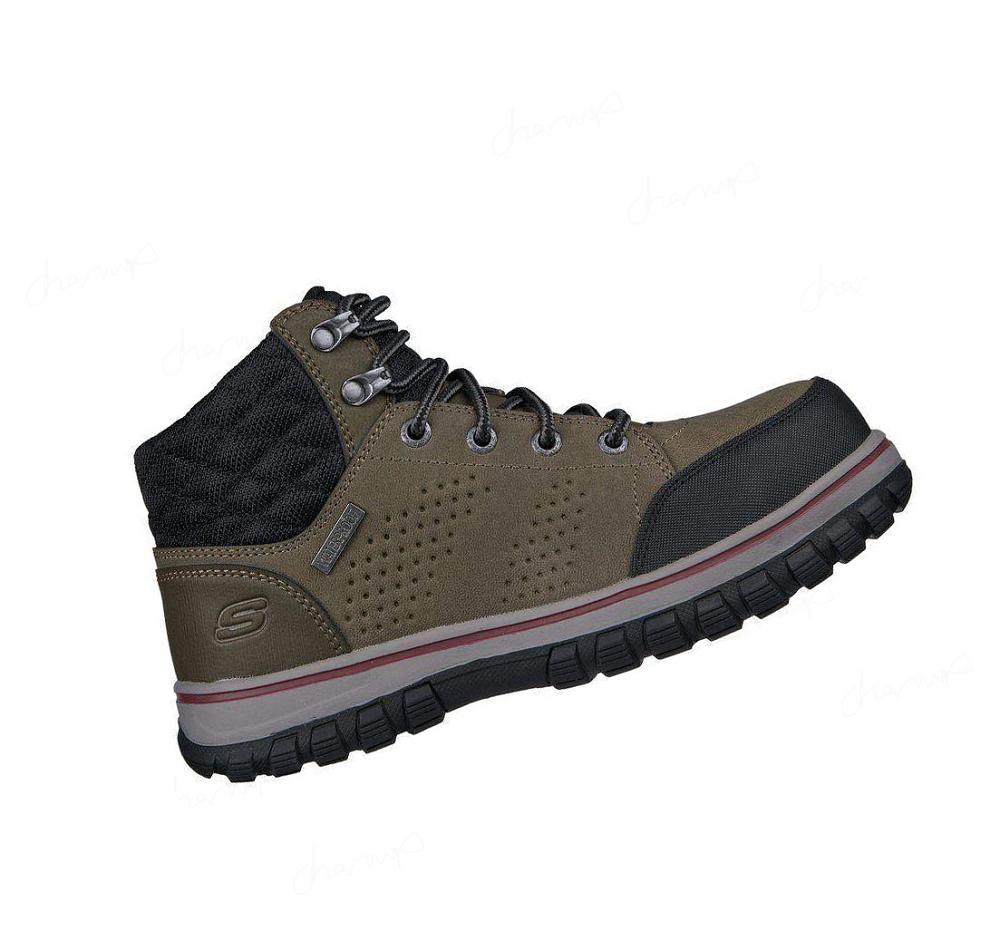 Zapatos De Trabajo Skechers McColl Comp Puntera Mujer Verde Negras | 5TT1Q_AR