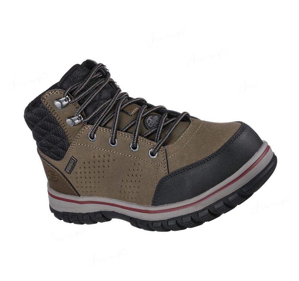 Zapatos De Trabajo Skechers McColl Comp Puntera Mujer Verde Negras | 5TT1Q_AR