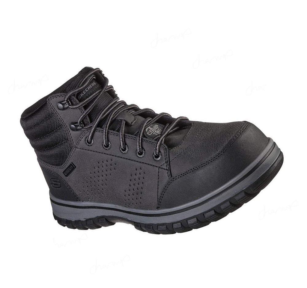 Zapatos De Trabajo Skechers McColl - Dassah WP Comp Puntera Hombre Negras | 3936S_AR