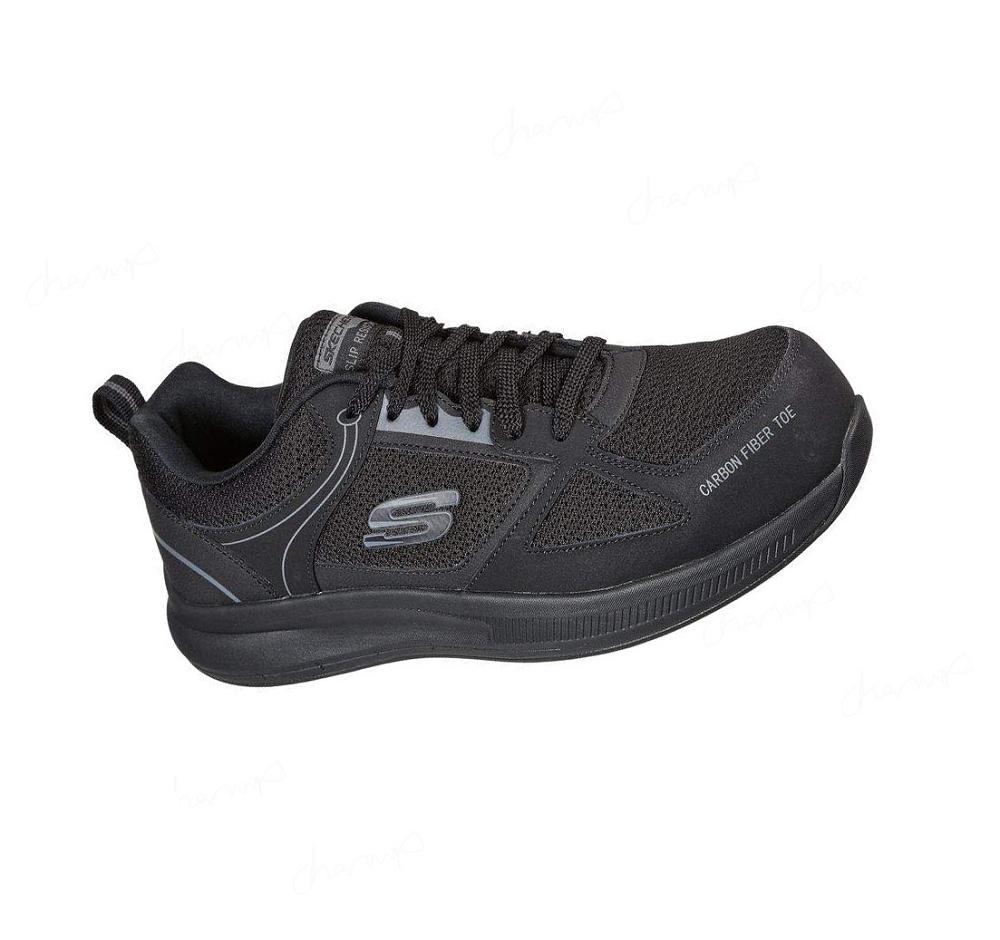 Zapatos De Trabajo Skechers Pulser SR Carbon Fiber Puntera Hombre Negras | A0610_AR